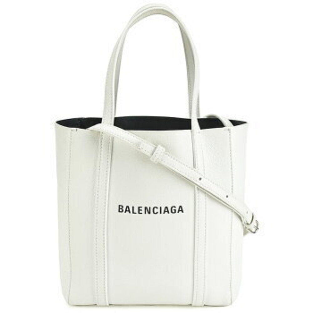 Balenciaga Leather Tote Logo White Shoulder Everyday Handbag XXS Bag - Picture 2 of 6
